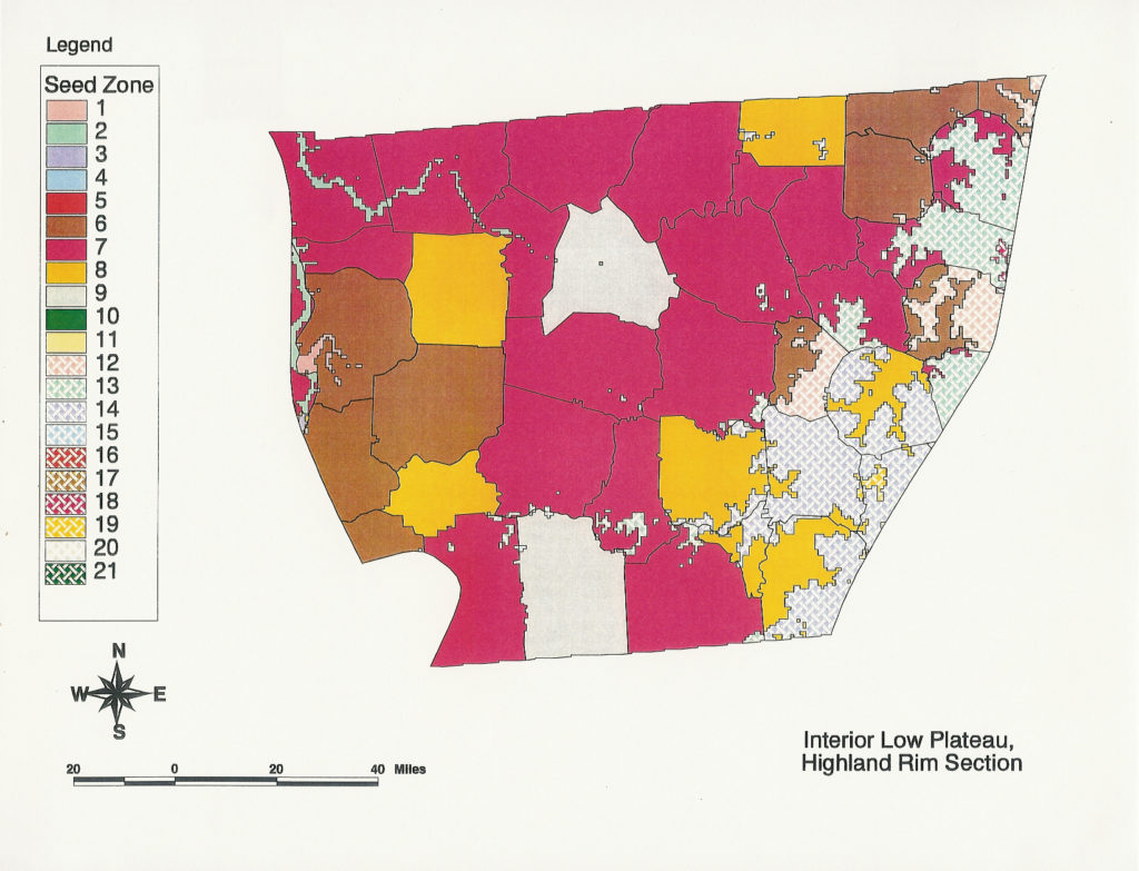 Interior Low Plateau Highland Rim Section - Seed Zones