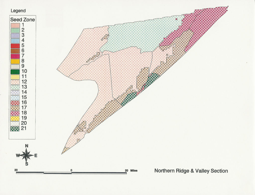 Northern Ridge And Valley Section - Seed Zones